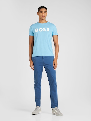 BOSS - Camisa 'Thinking 1' em azul