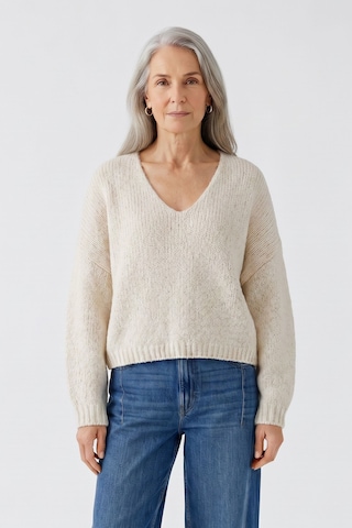 Pullover di OUI in beige: frontale