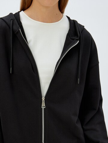 Koton Zip-Up Hoodie in Black