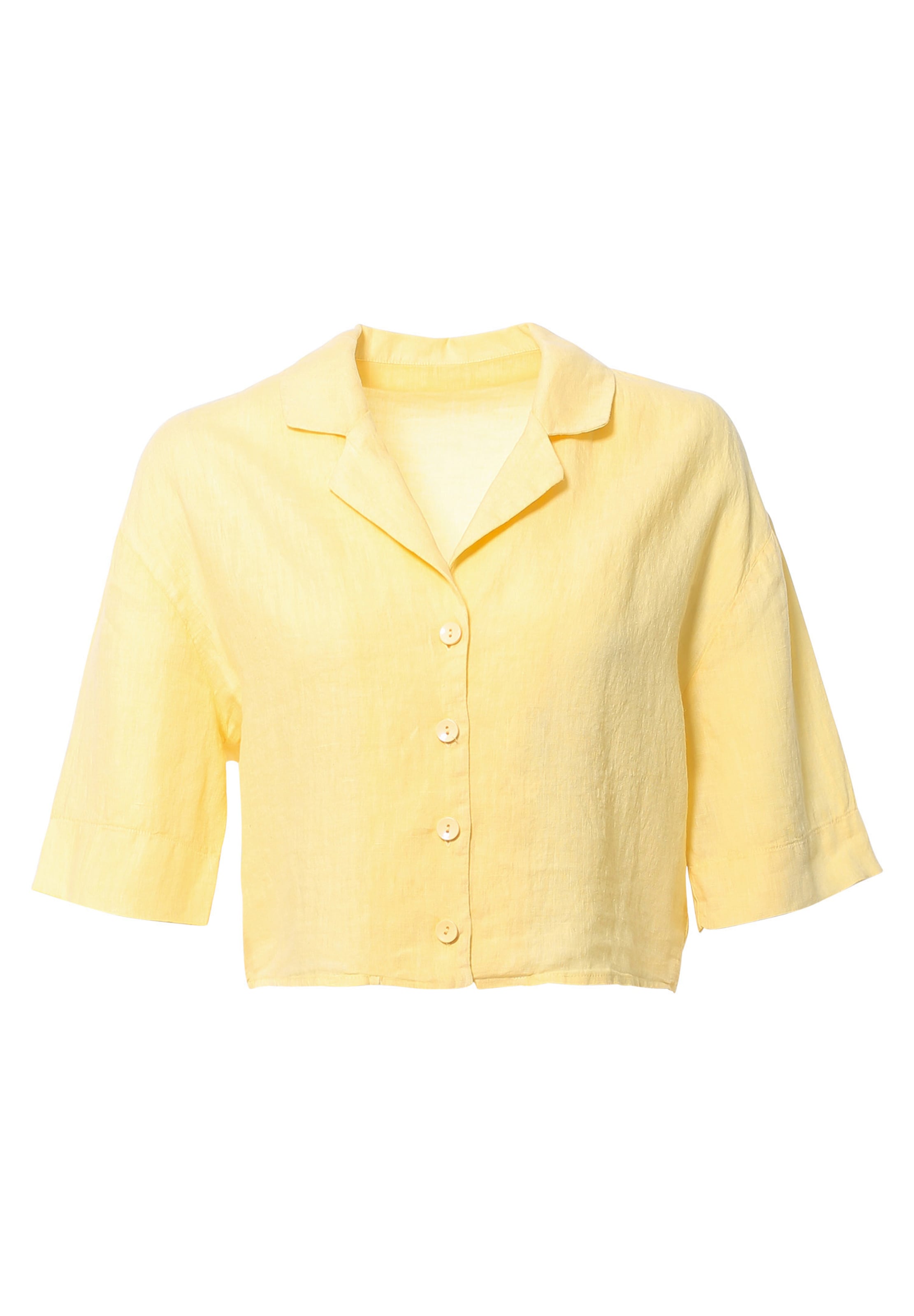 FRESHLIONS Blouse 'Lena' in Geel: voorkant