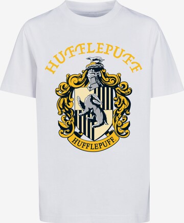 Maglietta 'Harry Potter Hufflepuff Crest' di F4NT4STIC in bianco: frontale