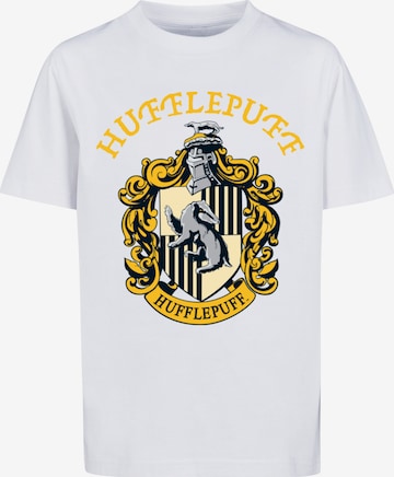 F4NT4STIC Shirt 'Harry Potter Hufflepuff Crest' in Wit: voorkant