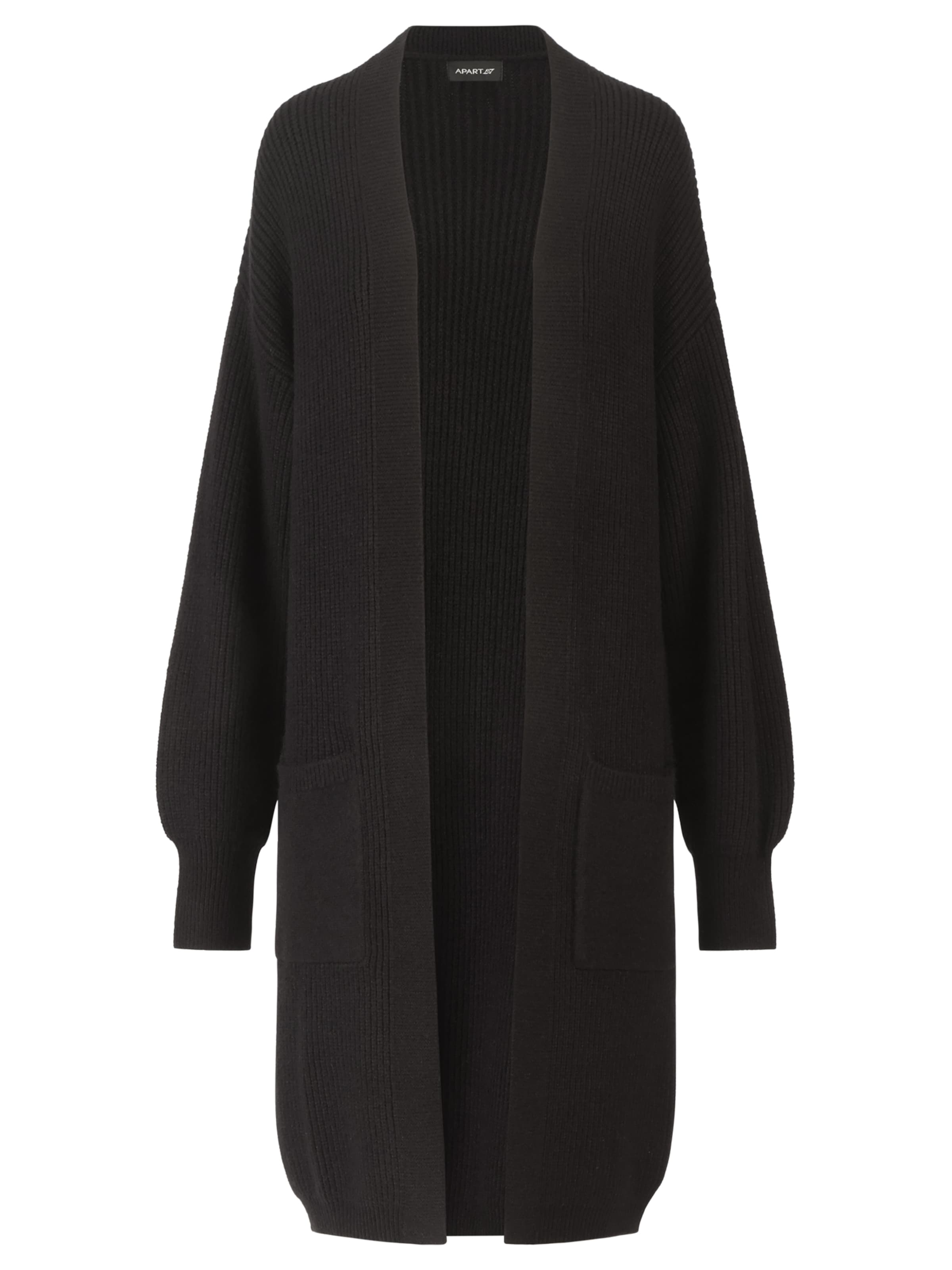 APART Knit Cardigan in Black: front