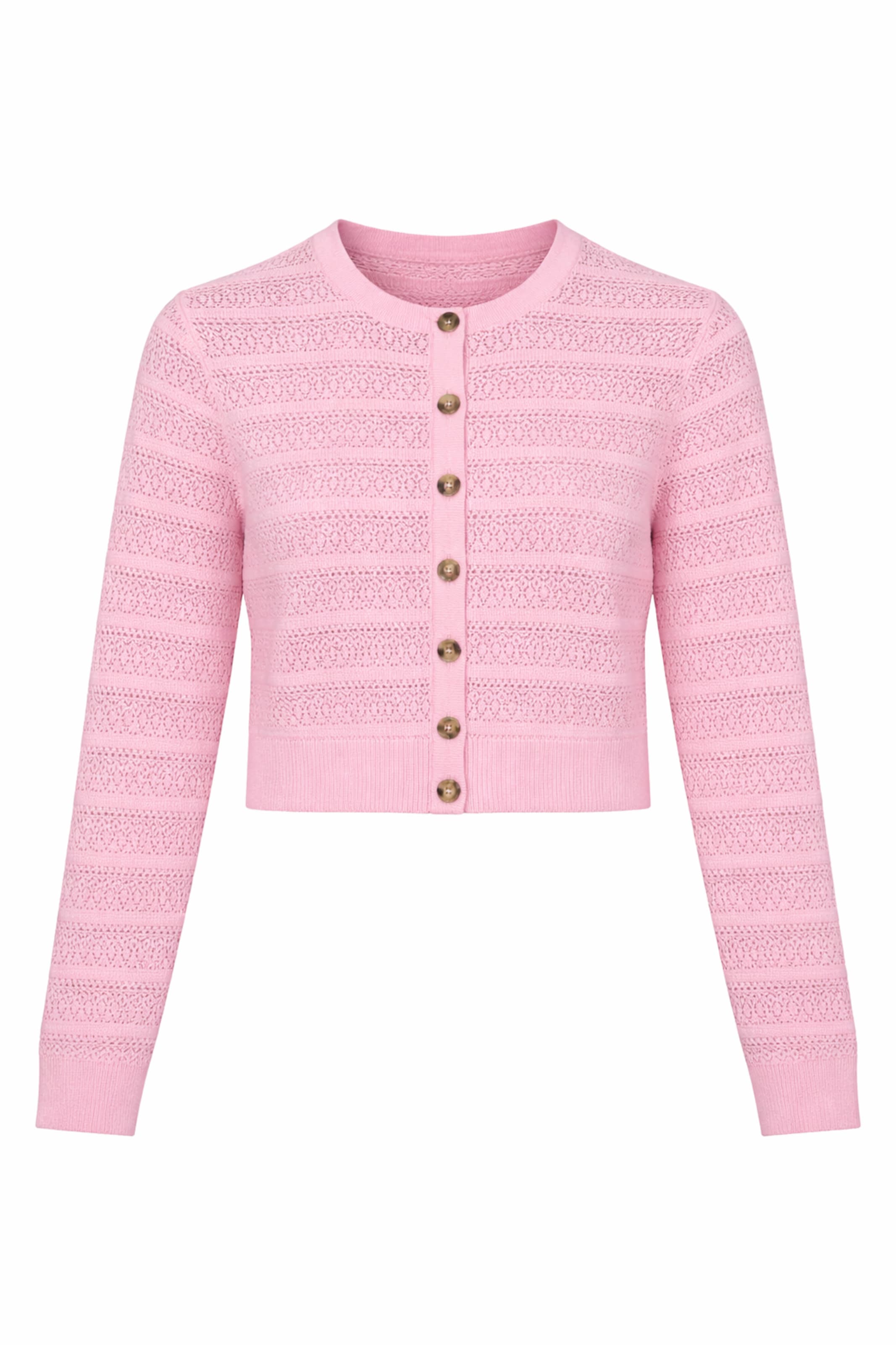 BRAVE SOUL Gebreid vest in Roze: voorkant