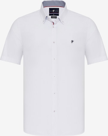 DENIM CULTURE - Ajuste regular Camisa 'MARCUS' en blanco: frente