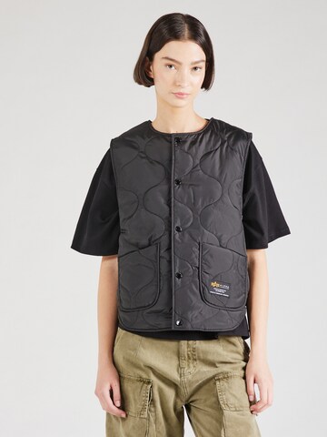 Gilet di ALPHA INDUSTRIES in nero: frontale