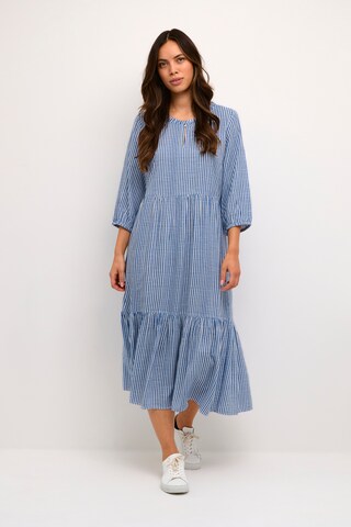 Robe 'Tiah' Cream en bleu : devant