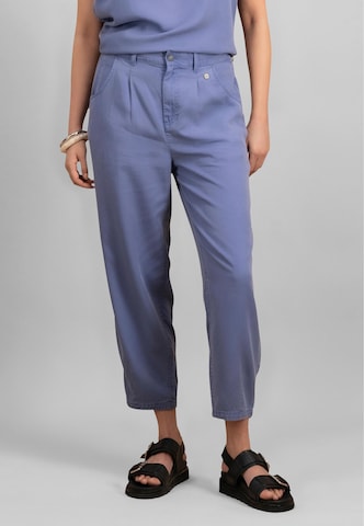 FYNCH-HATTON Tapered Bandplooibroek in Blauw: voorkant