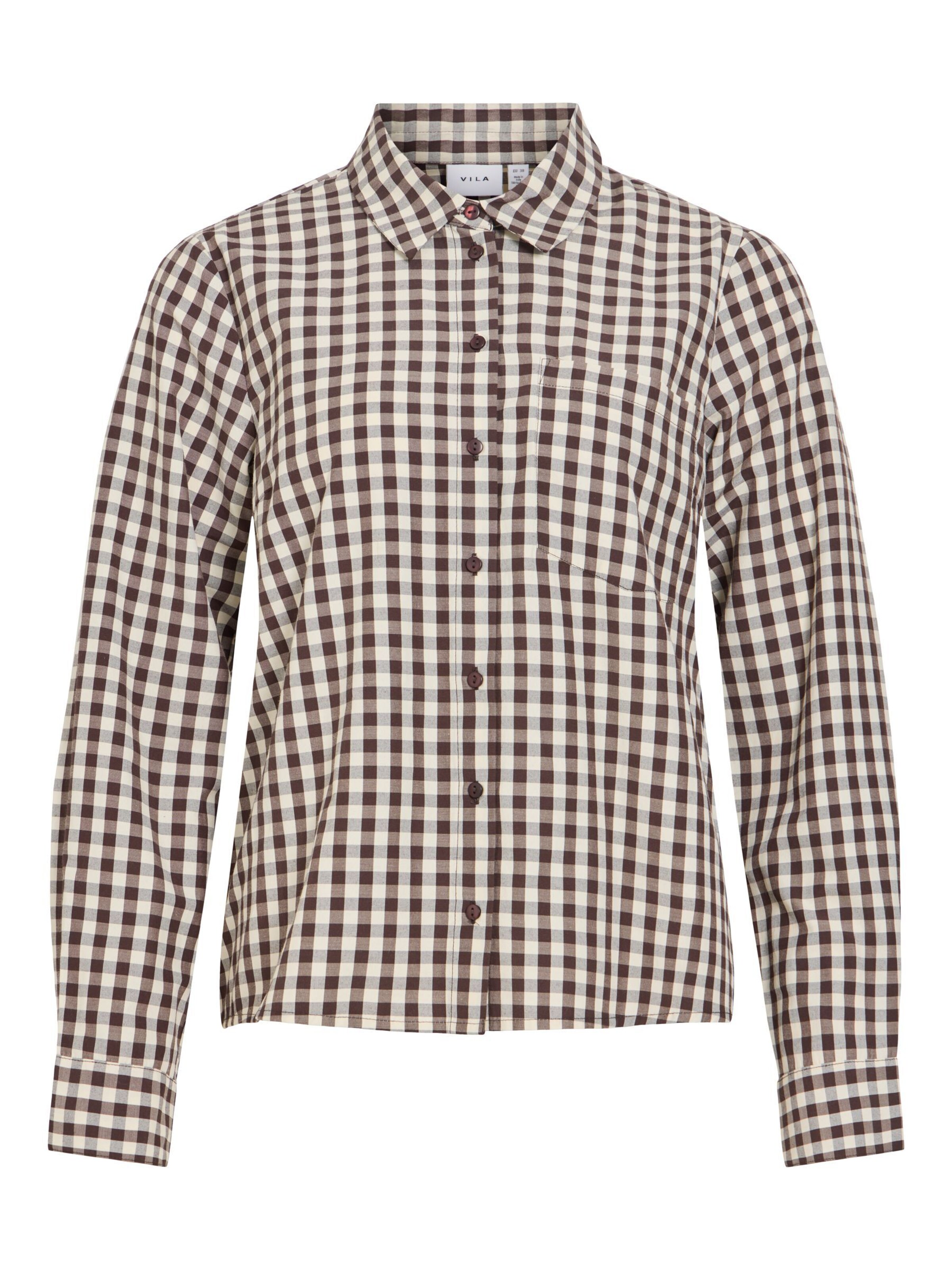 VILA Blouse 'VIDarma' in M in Cream / Brown / Mottled brown, Item view