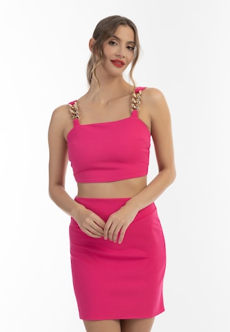 Top di faina in rosa