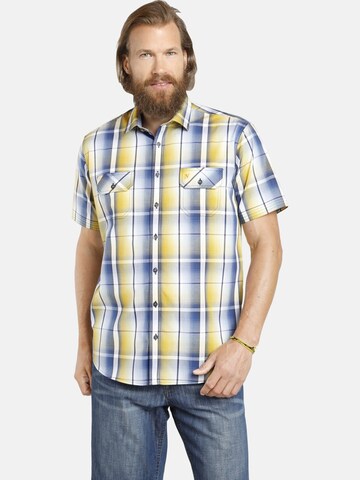 Jan Vanderstorm Comfort fit Button Up Shirt 'Jarle' in Blue: front