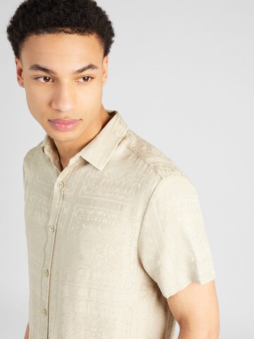 TOPMAN Regular Fit Skjorte i beige