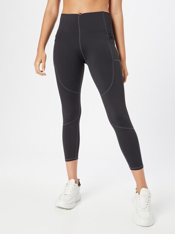 Superdry Skinny Workout Pants in Black: front