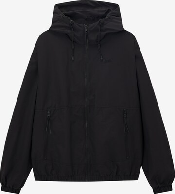 Pull&Bear Prehodna jakna | črna barva: sprednja stran