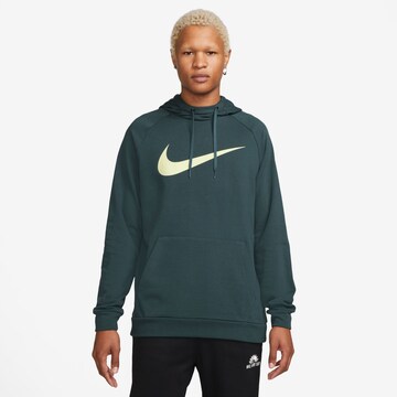 NIKE Sport sweatshirt 'Swoosh' i grön: framsida