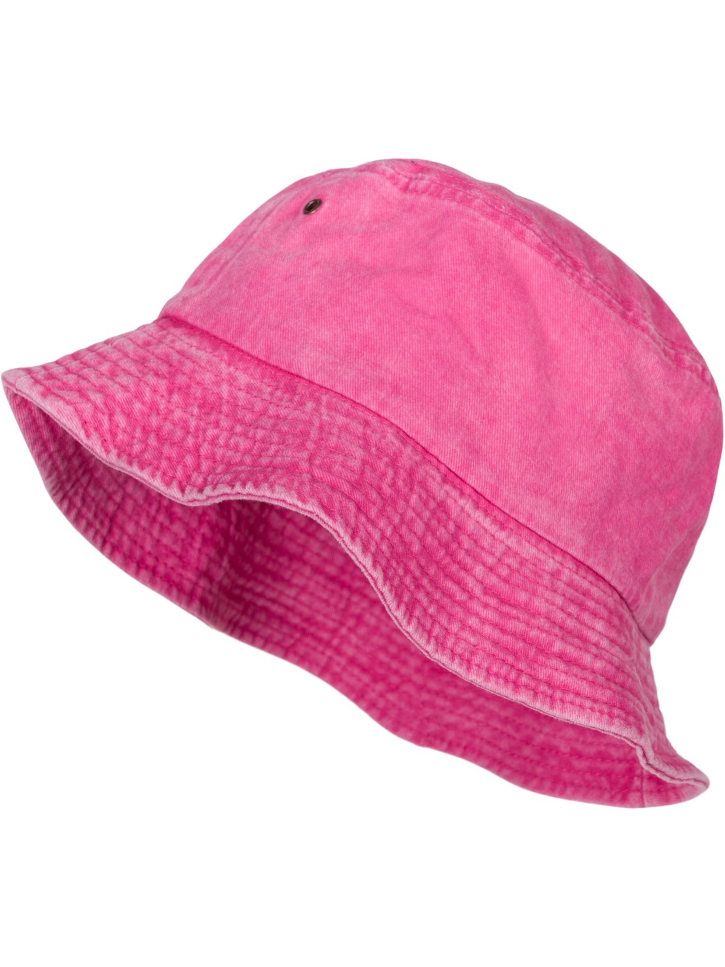 styleBREAKER Hat 'Fischerhut in Washed Optik' in Pink: front