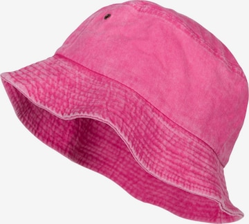 styleBREAKER Hut 'Fischerhut in Washed Optik' in Pink: Vorderseite