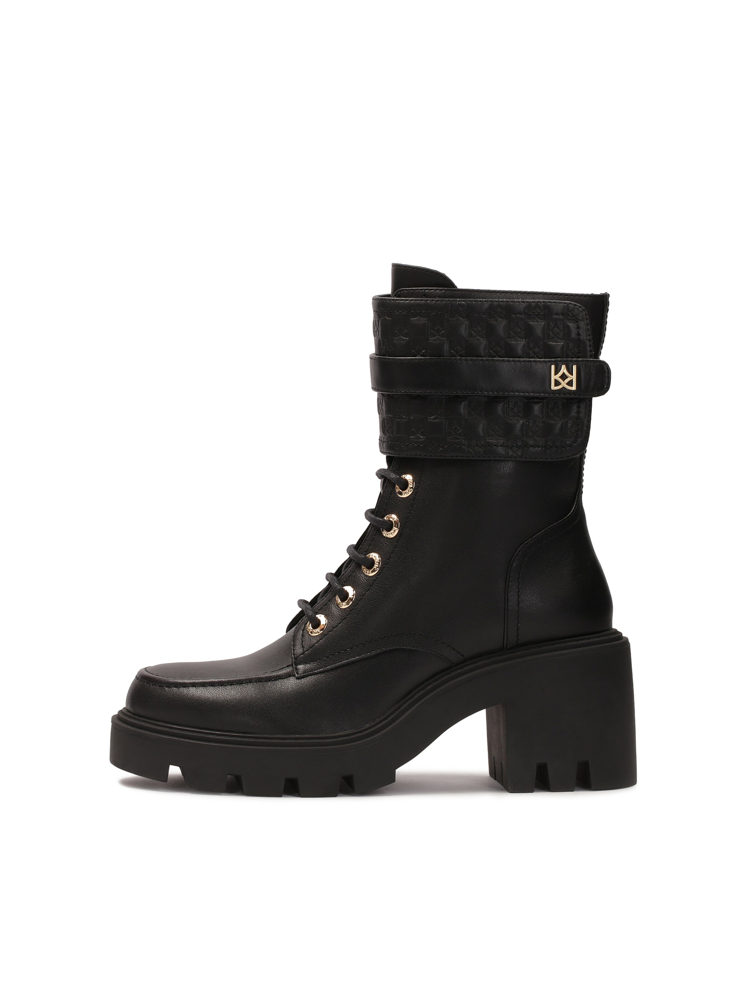 Kazar Paeltega poolsaabas, värv must: eest vaates