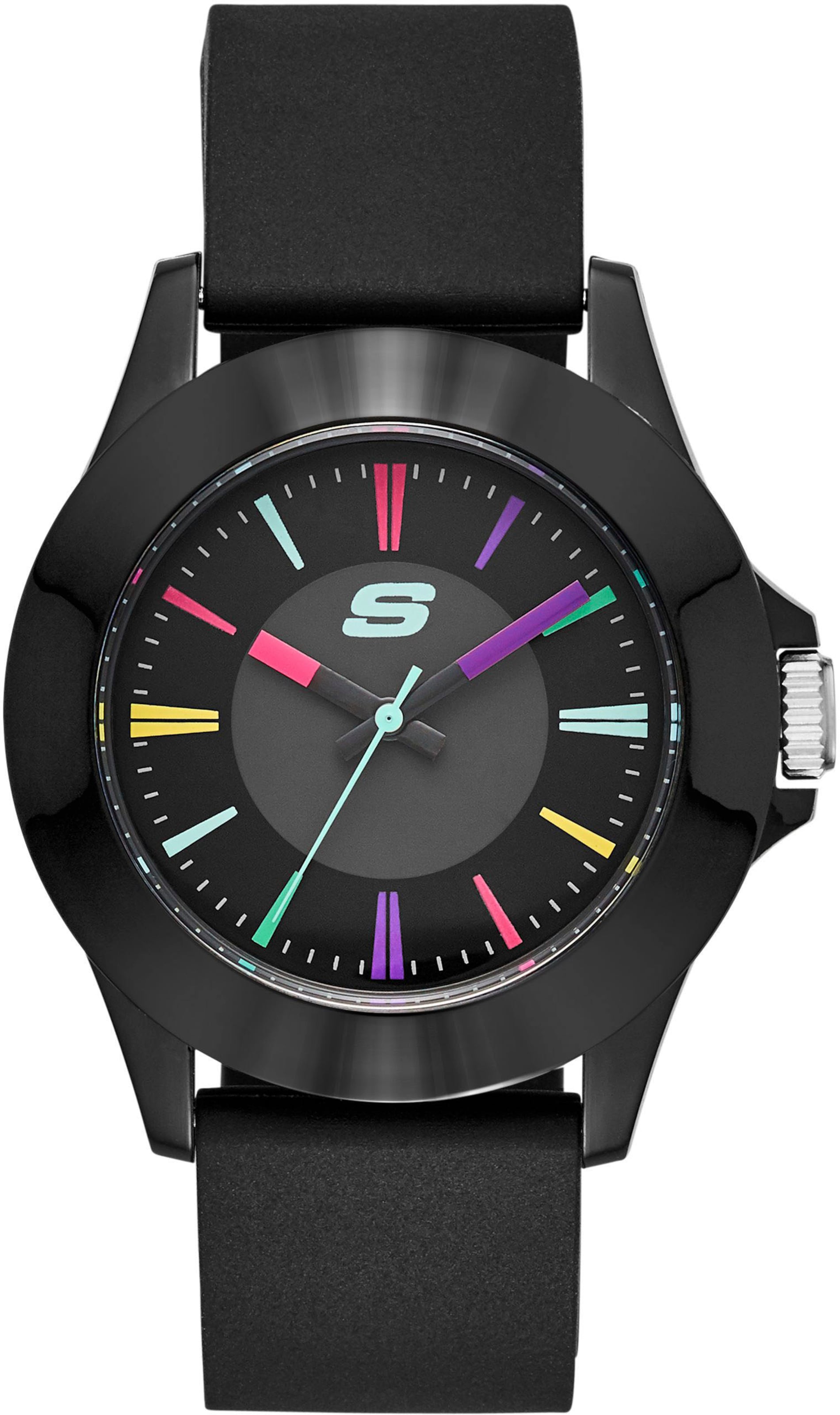 SKECHERS Analog Watch in Black: front
