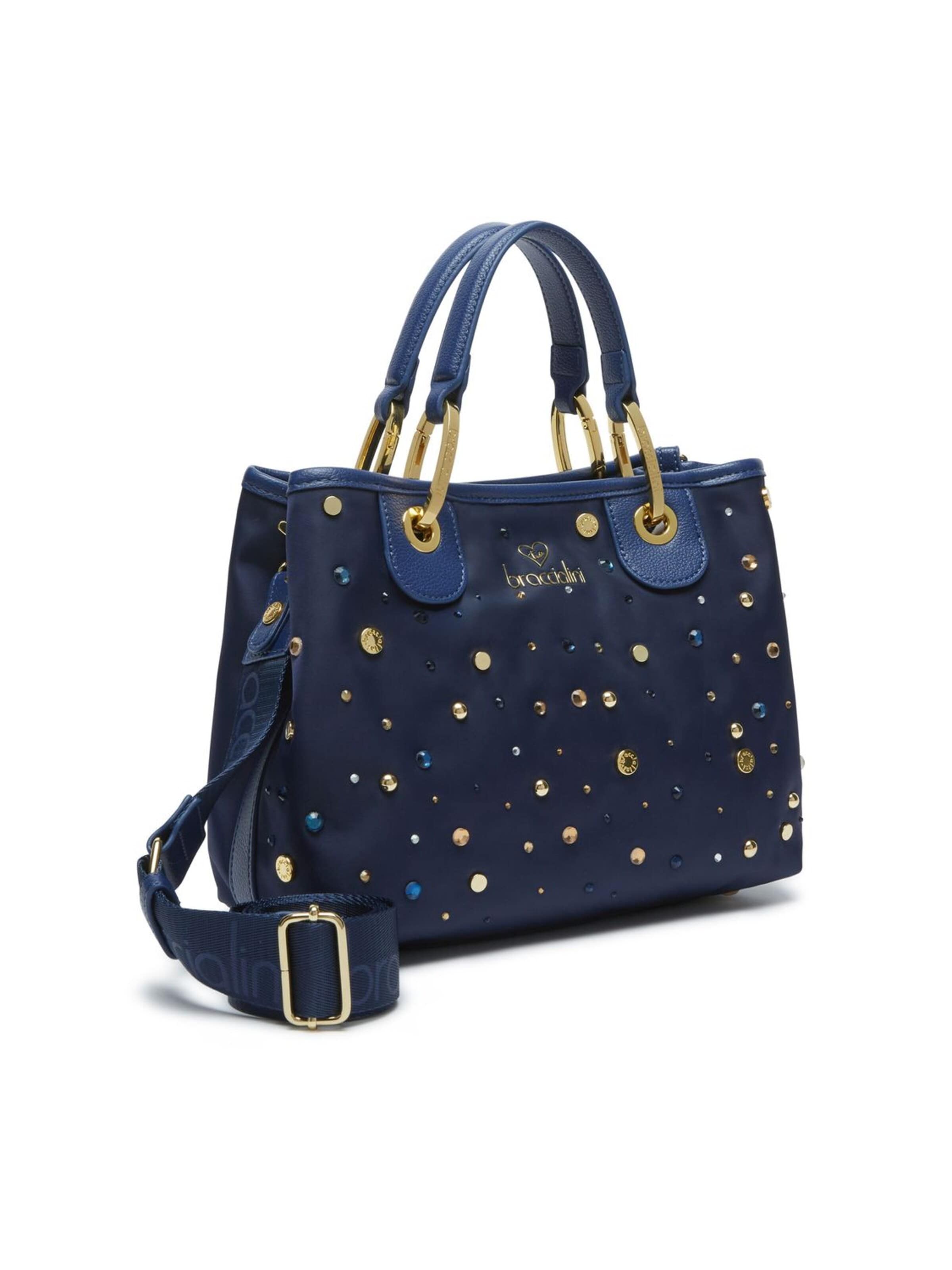 Borsa a mano 'Beth Strass' di Braccialini in blu