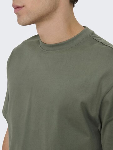 Only & Sons T-Shirt 'Fred' in Grün