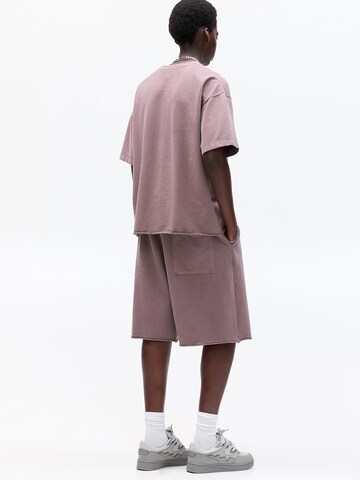 T-Shirt 'STWD' Pull&Bear en violet