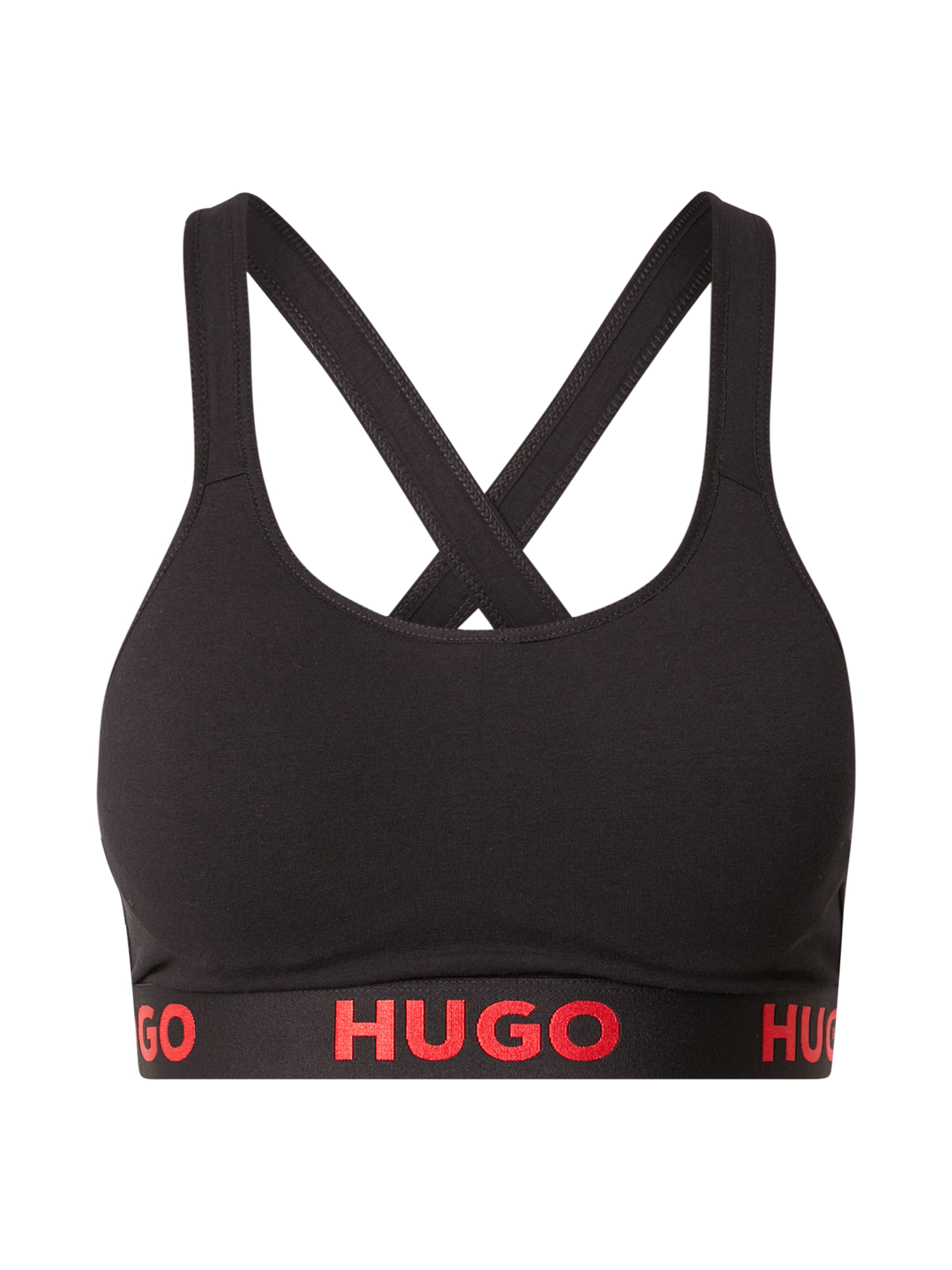 HUGO Bralette Bra in Black: front