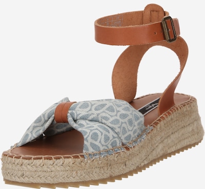 Pepe Jeans Sandal 'KATE THELMA' in Blue denim / Caramel / Off white, Item view