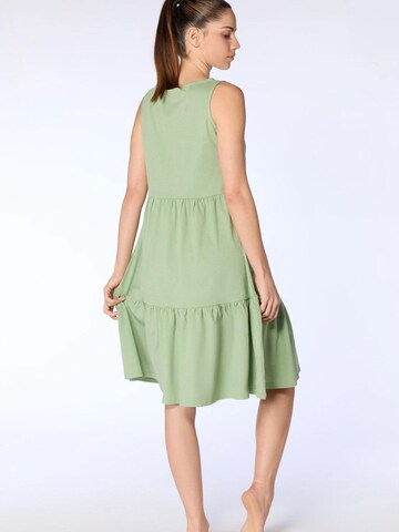 Leela COTTON Dress 'Damen Bio-Baumwoll-Volant-Sommerkleid' in Green