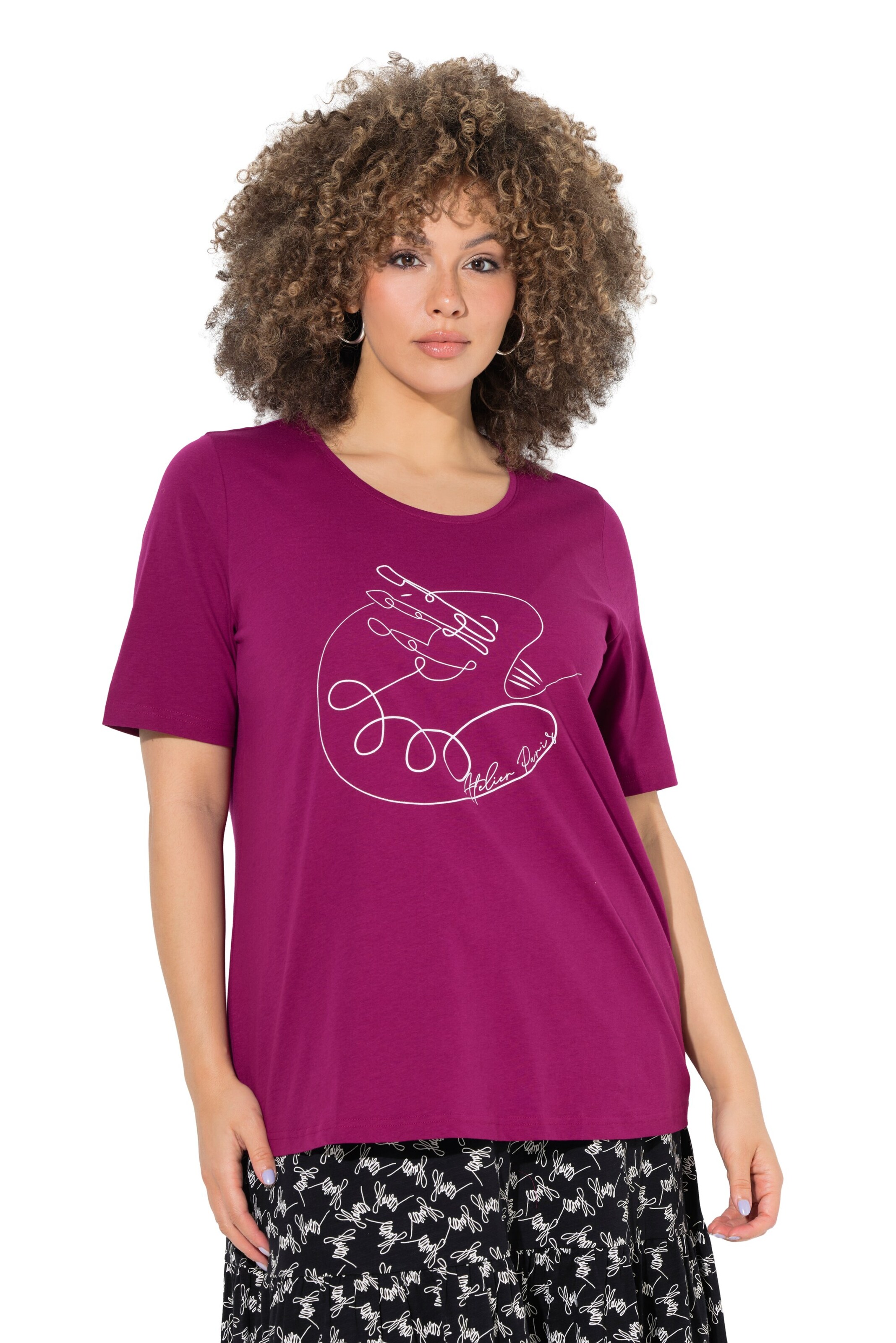 Ulla Popken Shirt in Purple: front