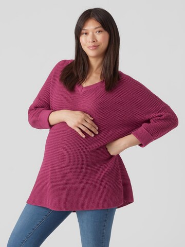 Vero Moda Maternity Pullover 'VMMLEANNA' i lilla: forside