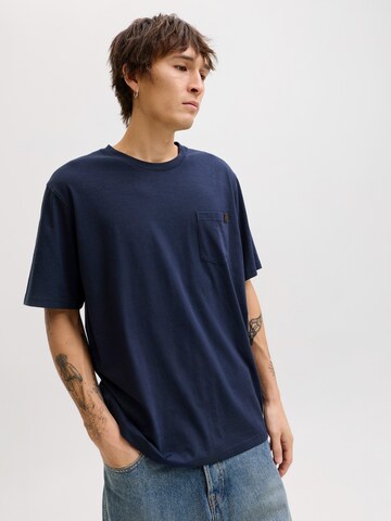 JACK & JONES T-Shirt 'JJEDover' in Blau