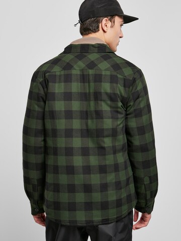 Urban Classics Slim fit Button Up Shirt in Green