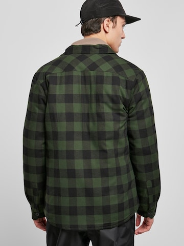 Urban Classics Slim fit Button Up Shirt in Green