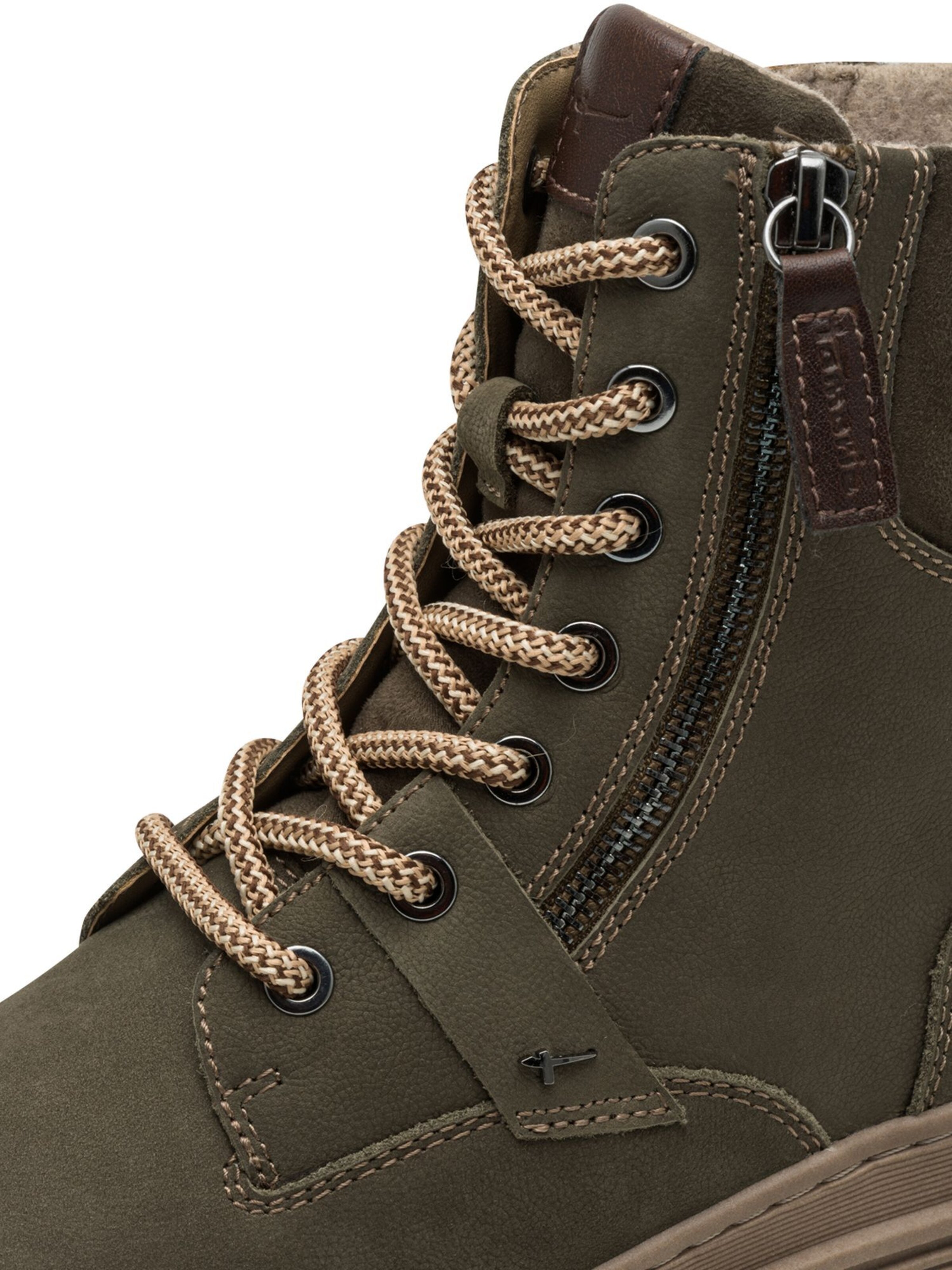 Tamaris Lace-up bootie in Green