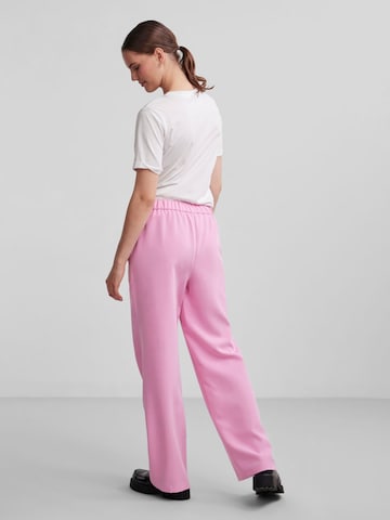 PIECES Wide leg Trousers 'PCBOZZY' in Pink
