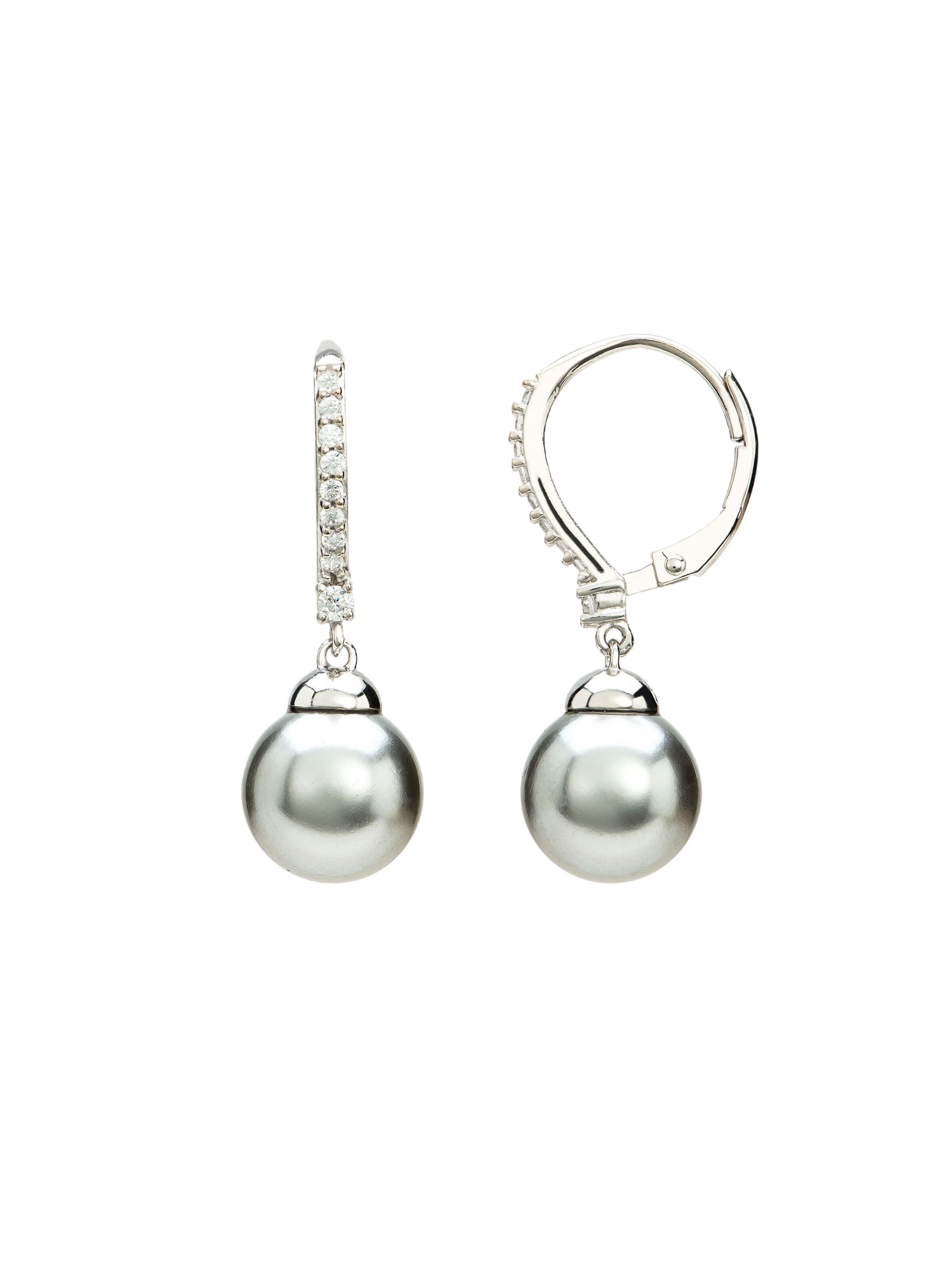 Eye Candy Earrings 'ECJ-CR0047' in Silver: front