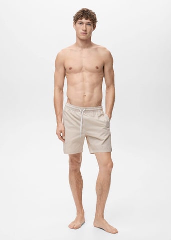 MANGO MAN Swim Trunks 'Seer' in Beige