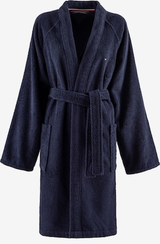 TOMMY HILFIGER Badjas lang in Blauw: voorkant