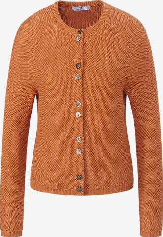 Peter Hahn Knit Cardigan in Brown: front