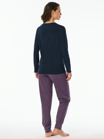SCHIESSER Pyjama ' UNCOVER Nightwear ' in Blauw
