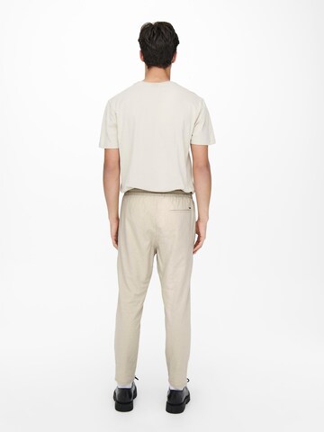 Only & Sons Loose fit Pants 'Linus' in Beige