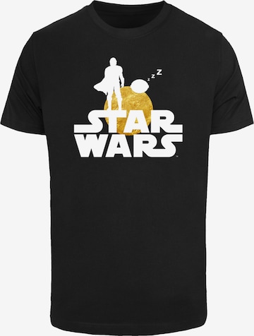 T-Shirt 'Star Wars The Mandalorian ZZZ' F4NT4STIC en noir : devant