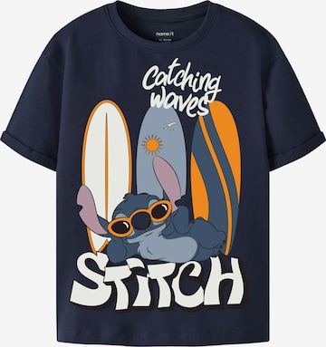 NAME IT - Camiseta 'Stitch' en azul: frente