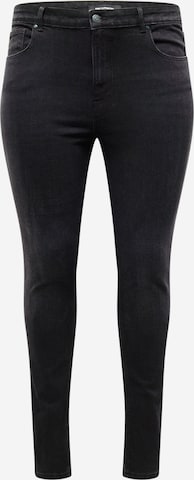 ONLY Carmakoma Slimfit Jeans 'Luna' i svart: framsida