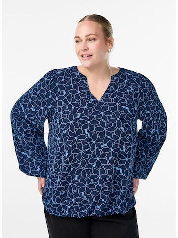 Chemisier 'Cabine' Zizzi en bleu : devant