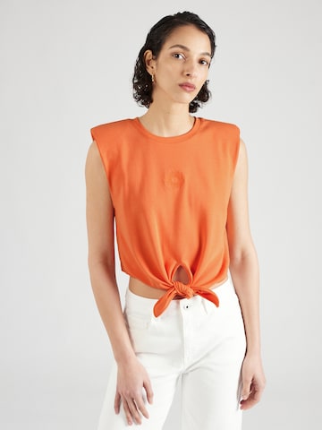 ABOUT YOU x Iconic by Tatiana Kucharova Top 'Giulia' in Oranje: voorkant