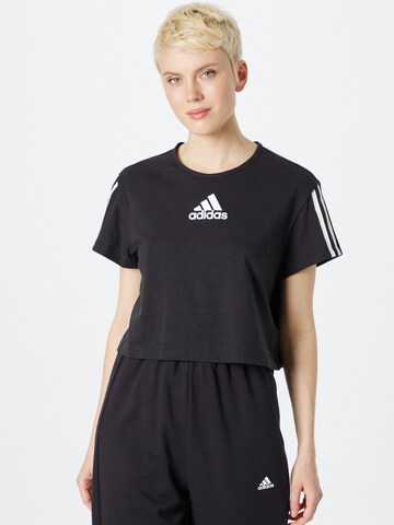 ADIDAS SPORTSWEARTehnička sportska majica 'Aeroready ' - crna boja: prednji dio