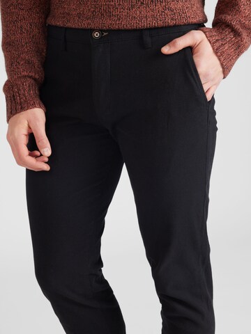 JACK & JONES - Slimfit Calças chino 'Marco Fury' em preto