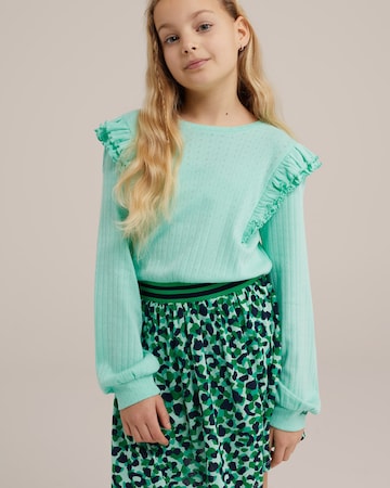 WE Fashion Jurk in Groen: voorkant